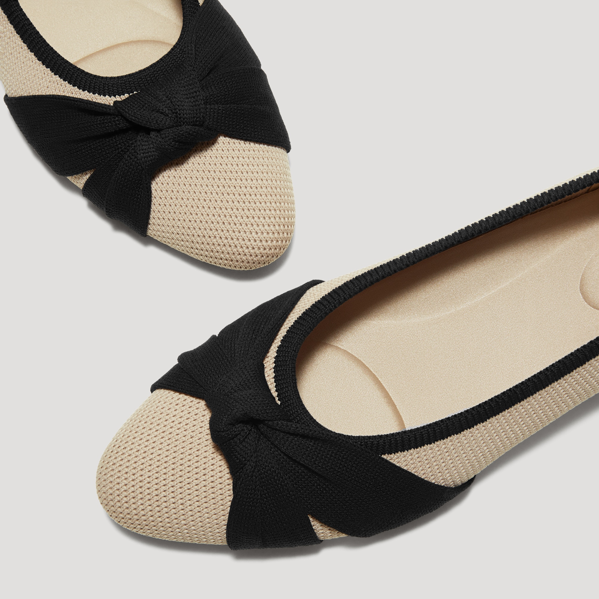 Almond-Toe Knotted Flats (Bibi) | VIVAIA