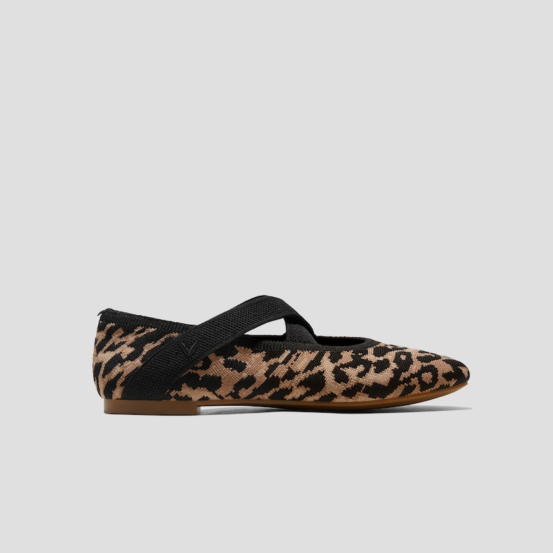 Almond-Toe Mary-Jane Flats (Nia), MINI LEOPARD, EU35 | VIVAIA