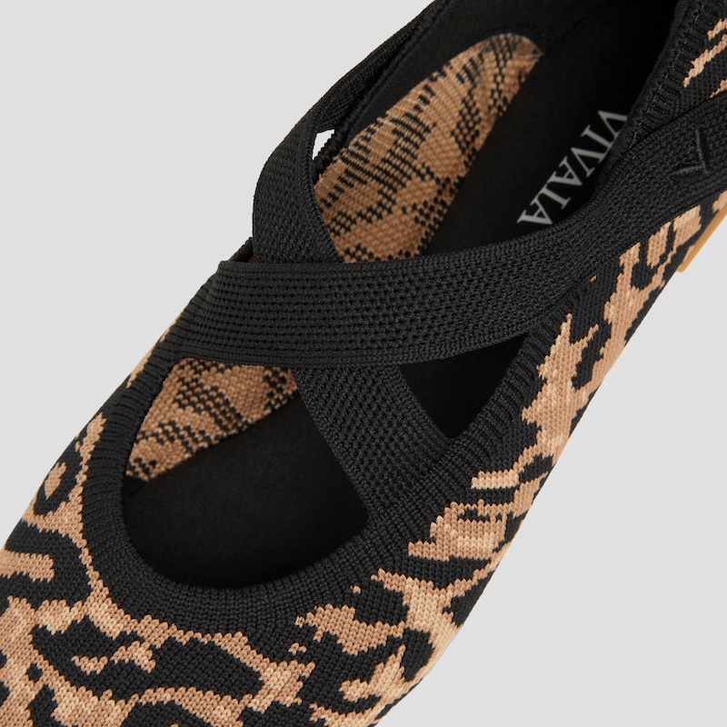 Almond-Toe Mary-Jane Flats (Nia), MINI LEOPARD, EU35 | VIVAIA
