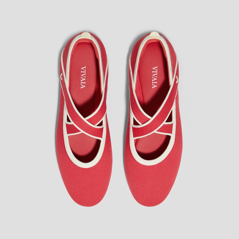 Almond-Toe Mary-Jane Flats (Nia), HIBISCUS IVORY, EU35 | VIVAIA