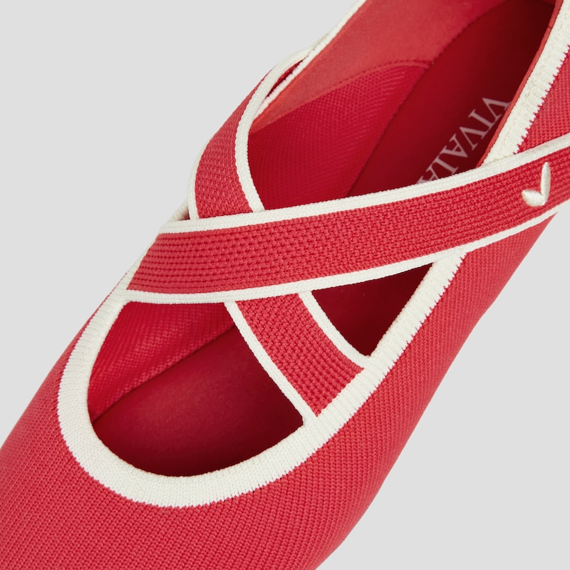 Almond-Toe Mary-Jane Flats (Nia), HIBISCUS IVORY, EU35 | VIVAIA