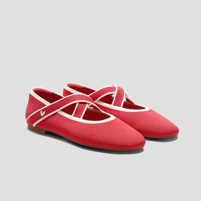 Almond-Toe Mary-Jane Flats (Nia)