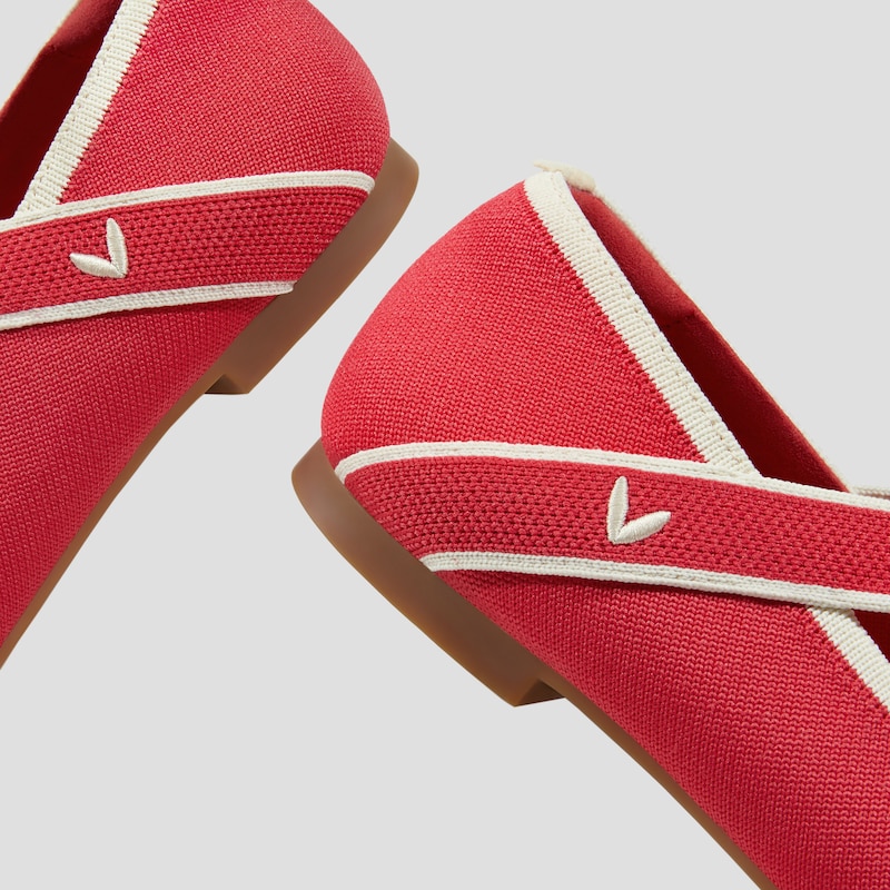 Almond-Toe Mary-Jane Flats (Nia), HIBISCUS IVORY, EU35 | VIVAIA