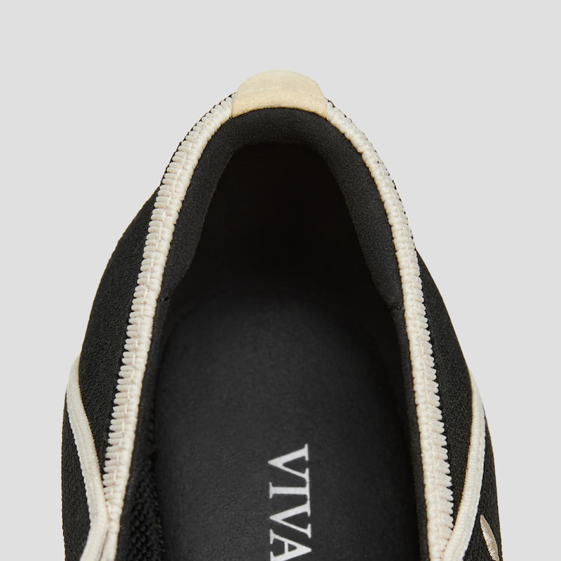 Almond-Toe Mary-Jane Flats (Nia), BLACK CREAM IVORY, EU35 | VIVAIA