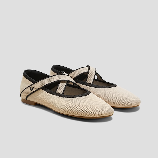 Almond-Toe Mary-Jane Flats (Nia)