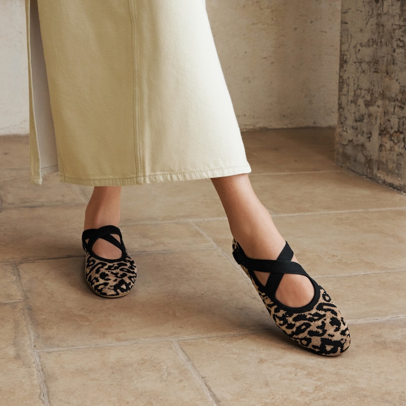 Almond-Toe Mary-Jane Flats (Nia), MINI LEOPARD, EU35 | VIVAIA