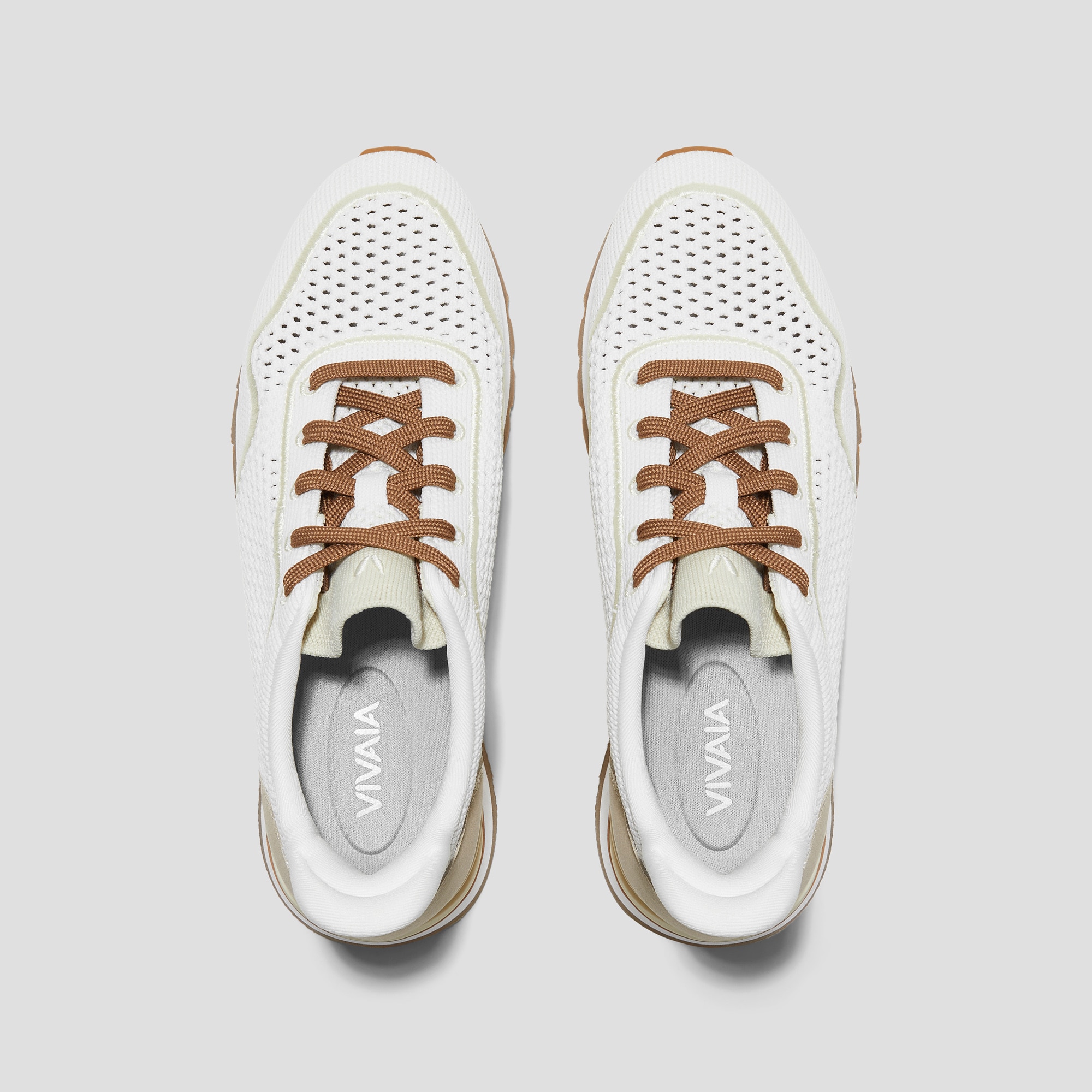 Unisex Slip-On Mesh Sneakers (Allday), WHITE BUFF BEIGE, EU35 | VIVAIA