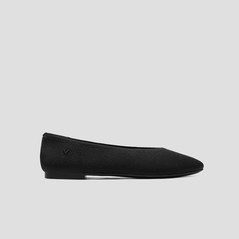 Almond-Toe Nude Flats (Nubia), Black, EU35 | VIVAIA