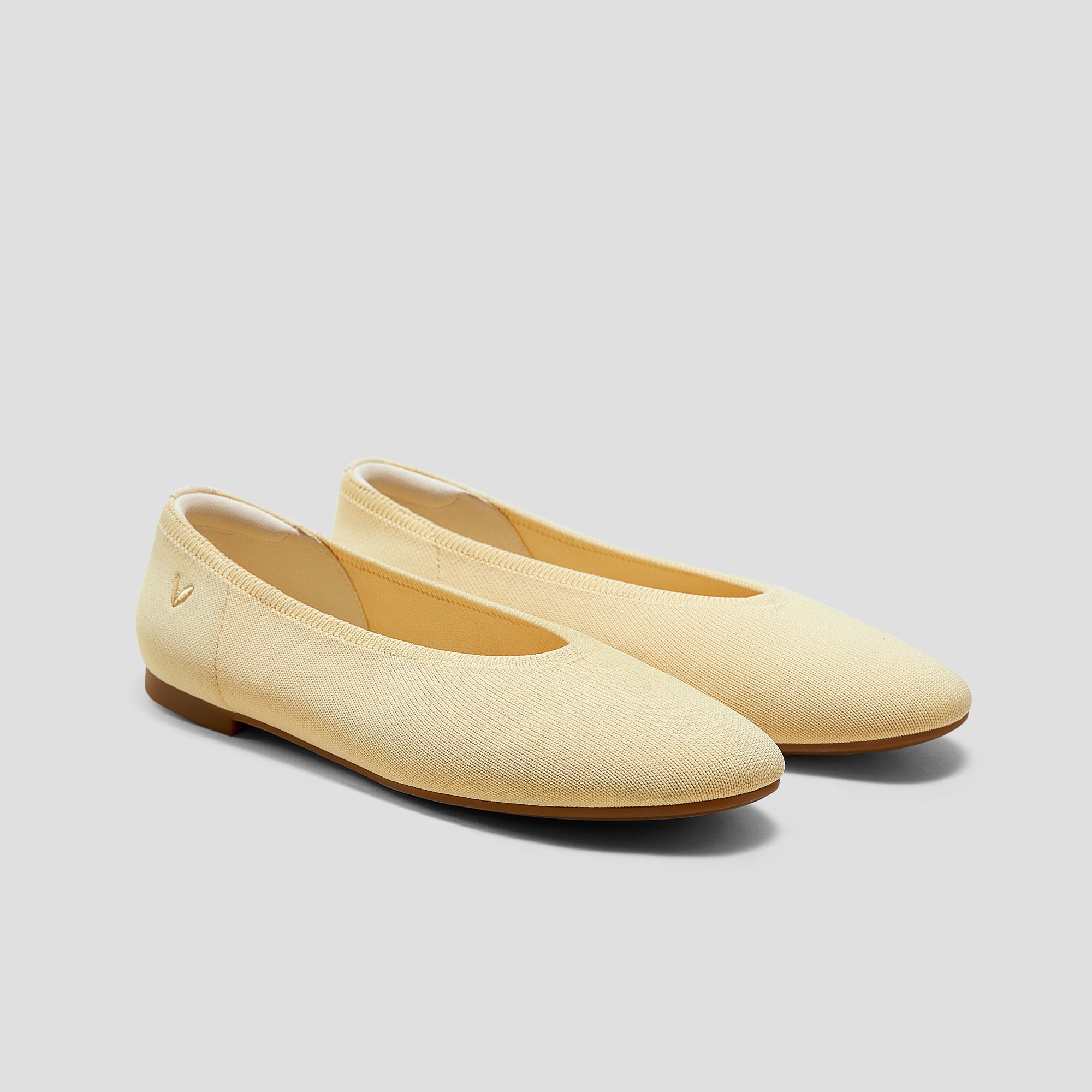 靴 VIVAIA Almond-Toe Nude Flats (Nubia), BUTTERMILK, EU43 | VIVAIA