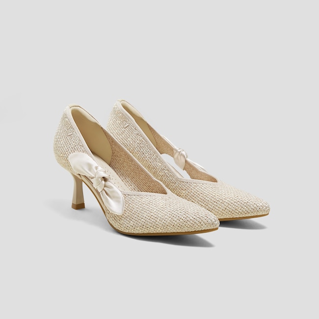 Pointed-Toe Bow Stilettos (Ashley)