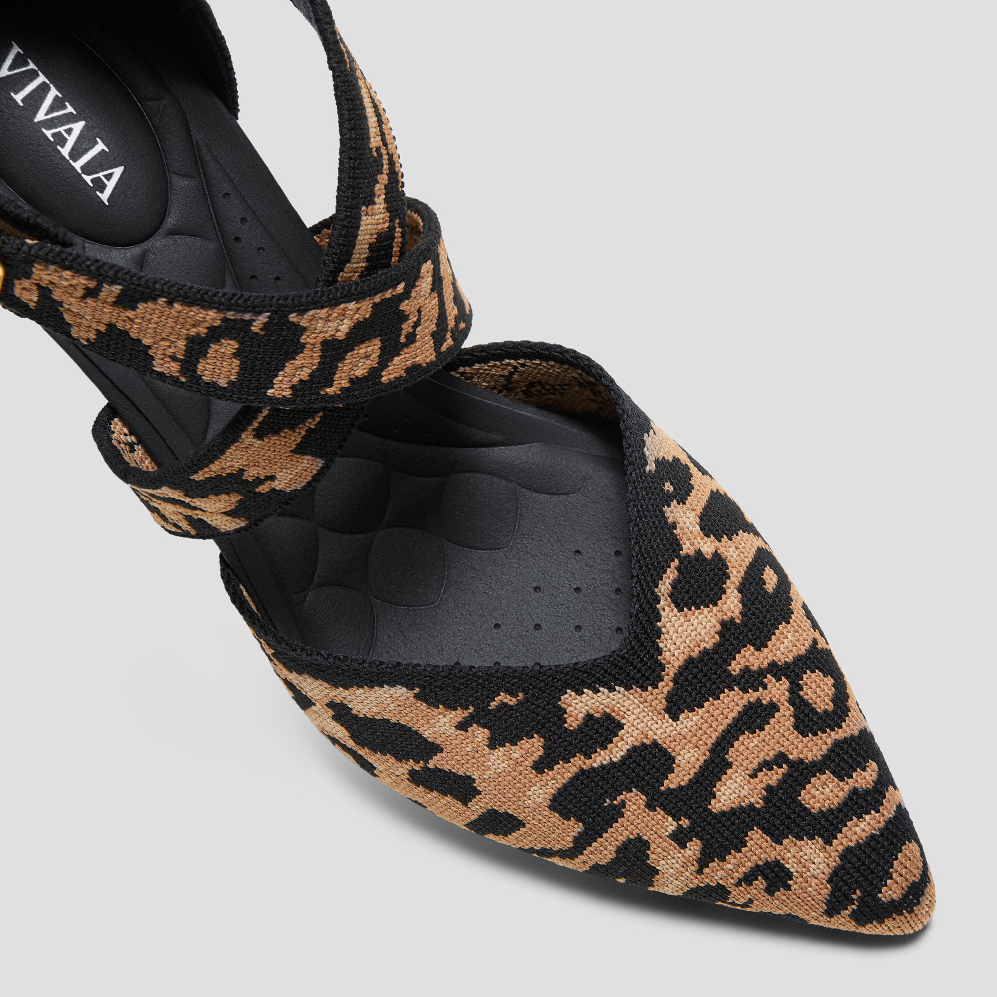 Pointed-Toe Cross-Strap Stilettos (Anabelle), MINI LEOPARD, EU35