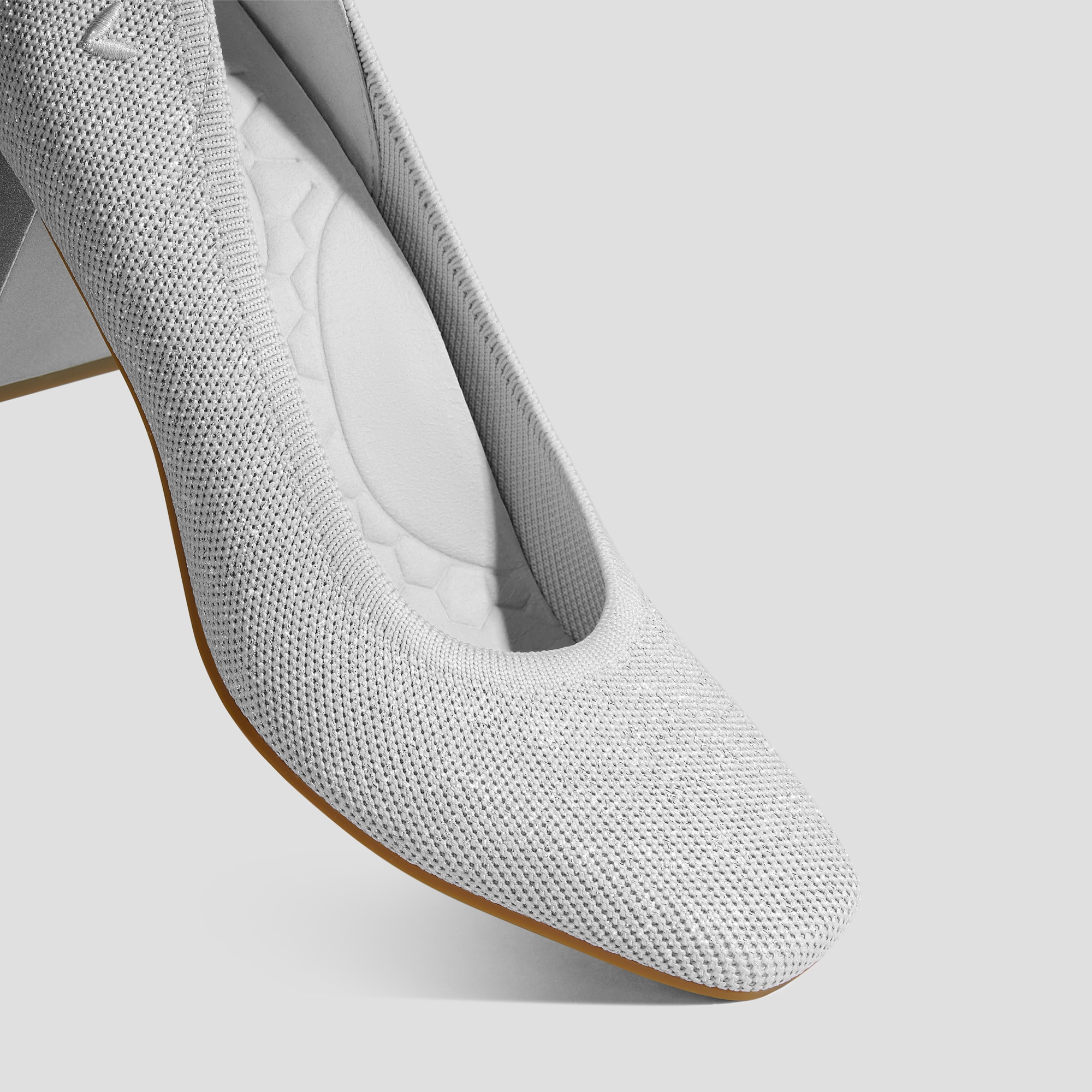 Square-Toe Stress FREE Chunky Heels (Elize), METALLIC