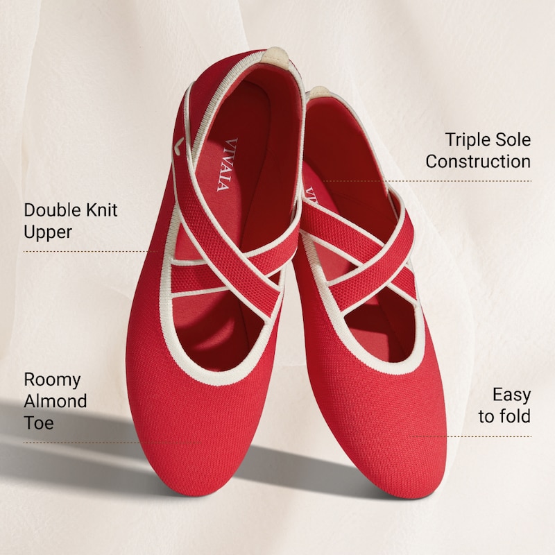Almond-Toe Mary-Jane Flats (Nia), HIBISCUS IVORY, EU35 | VIVAIA