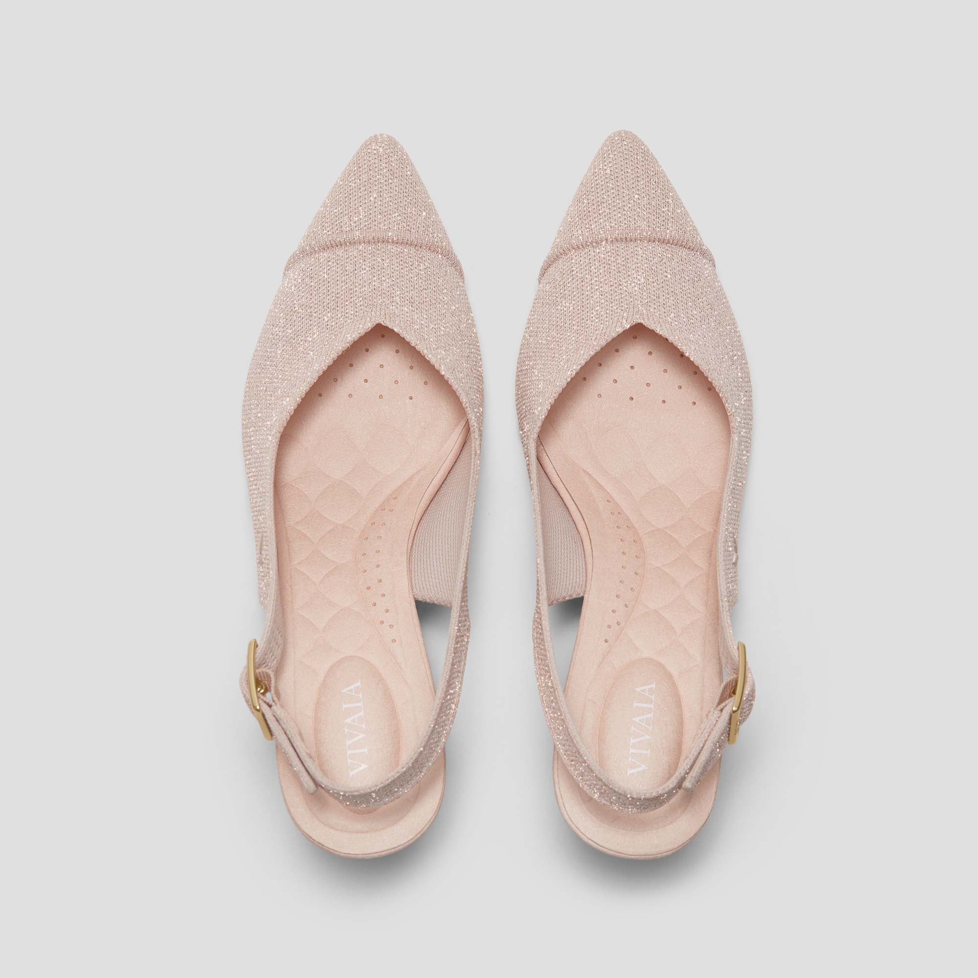 Pointed-Toe Slingback Sandals (Addison), Rose gold, EU39 | VIVAIA