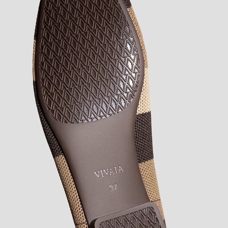 Square-Toe V-Cut Flats (Margot 2.0), BROWN BLOCK, EU35 | VIVAIA