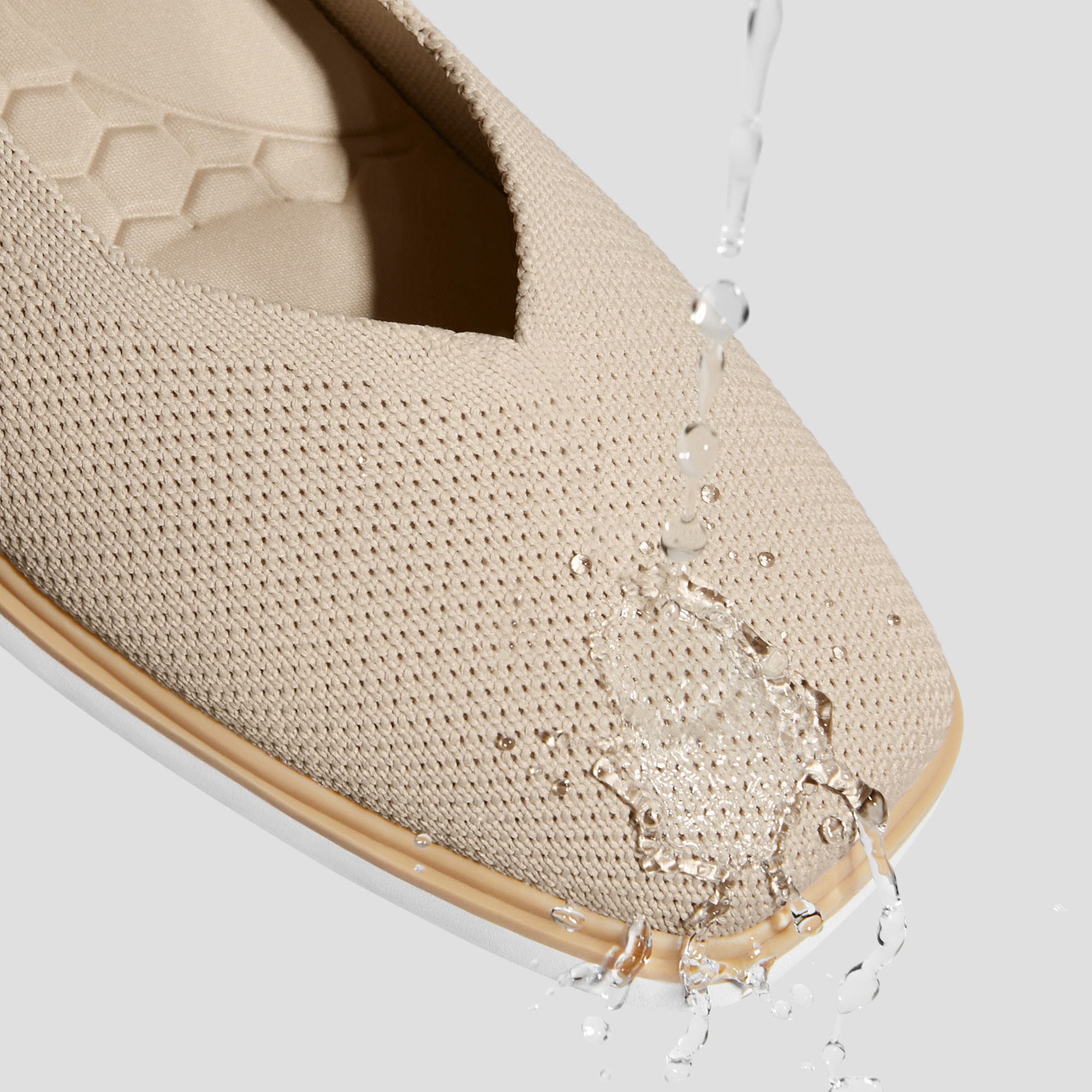 Square-Toe All-Day Standing Flats (Mabel), ALMOND, EU35 | VIVAIA