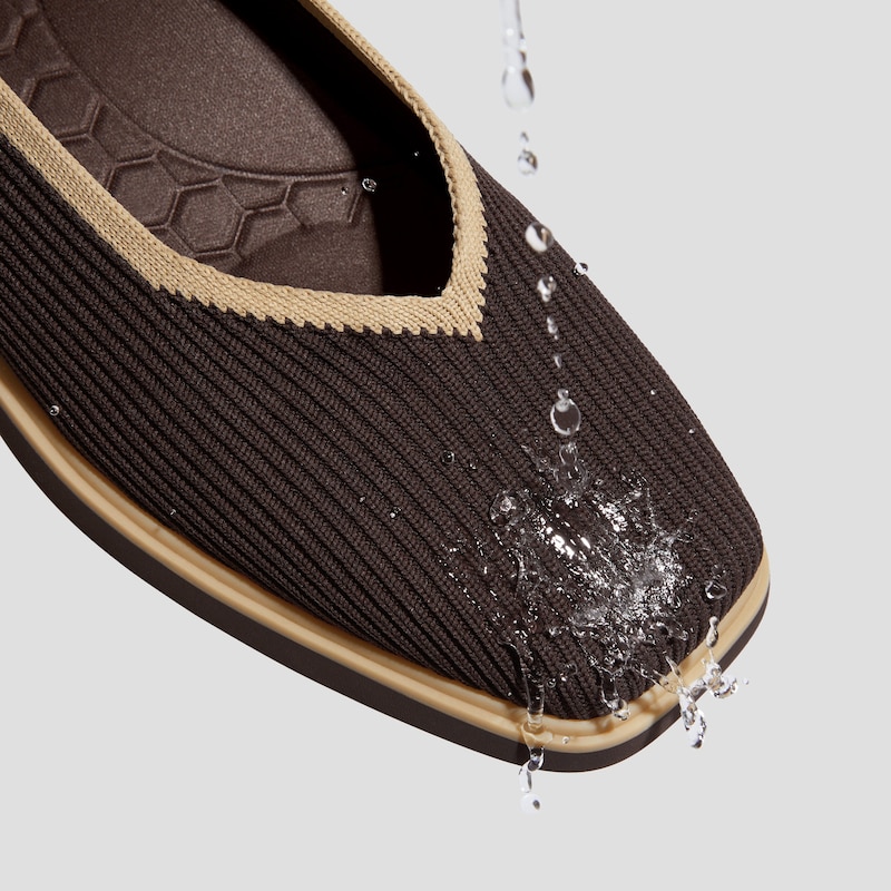 Square-Toe All-Day Standing Flats (Mabel), DK.CHOCOLATE NUDE, EU35 | VIVAIA