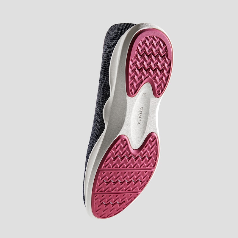 Water-Repellent Round-Toe All-Day Sneaker Flats (Izabel), DK.DENIM RASBERRY, EU35 | VIVAIA