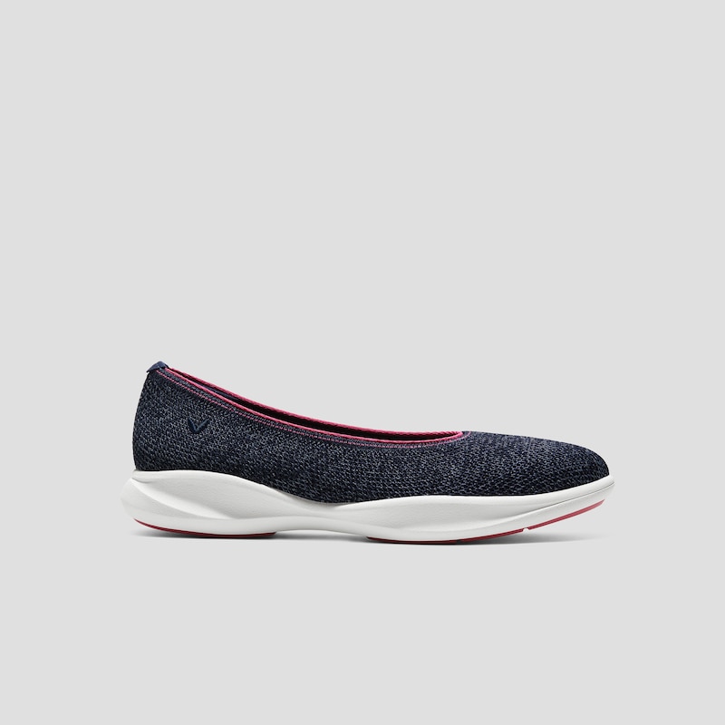 Water-Repellent Round-Toe All-Day Sneaker Flats (Izabel), DK.DENIM RASBERRY, EU35 | VIVAIA