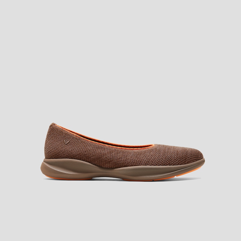 Water-Repellent Round-Toe All-Day Sneaker Flats (Izabel), COFFEE ORANGE, EU35 | VIVAIA