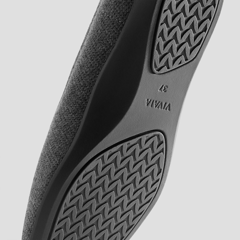 Lightweight Square-Toe V-Cut Flats (Margot Walker), RICH GREY WOOL, EU35 | VIVAIA