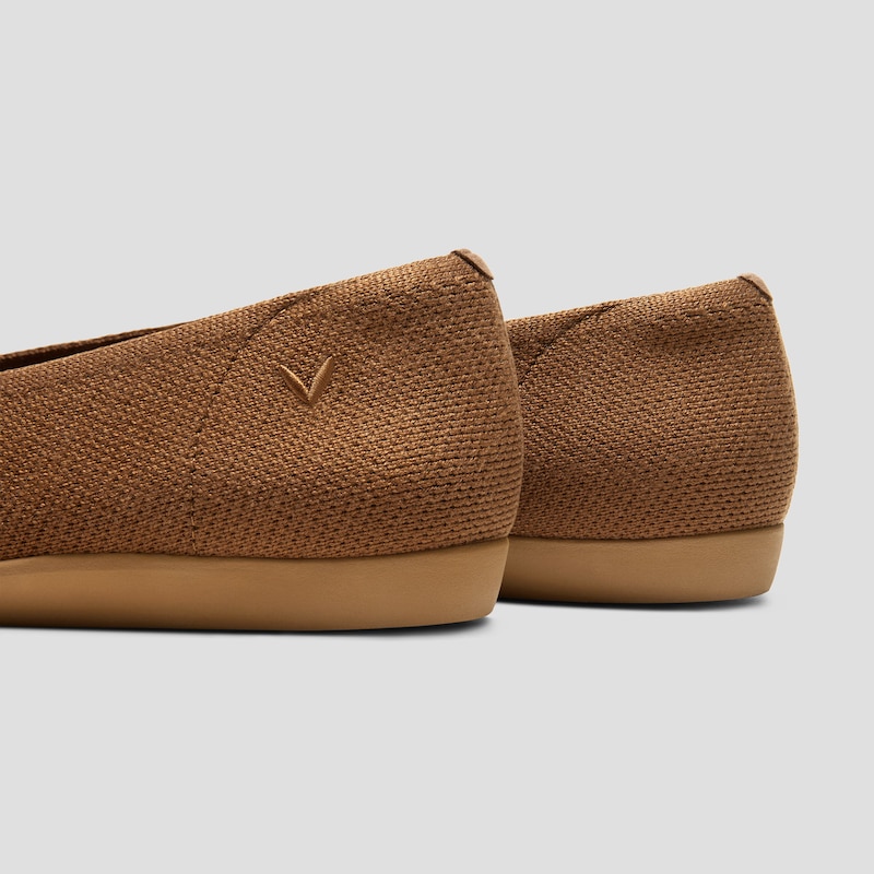 Lightweight Square-Toe V-Cut Flats (Margot Walker), CARAMEL WOOL, EU35 | VIVAIA
