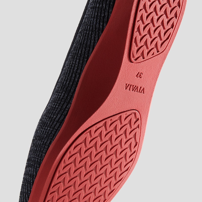 Lightweight Square-Toe V-Cut Flats (Margot Walker), DK.DENIM RUBY RED, EU35 | VIVAIA