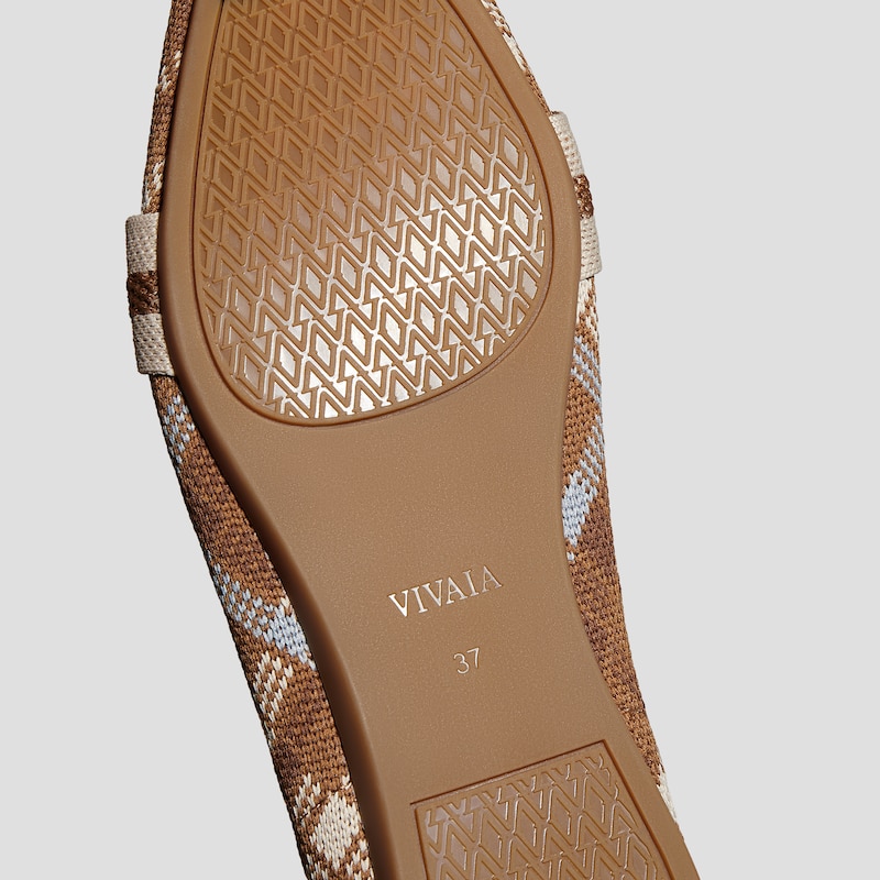 Pointed-Toe Bow Loafers (Michelle 2.0), CARAMEL MOSAIC, EU35 | VIVAIA