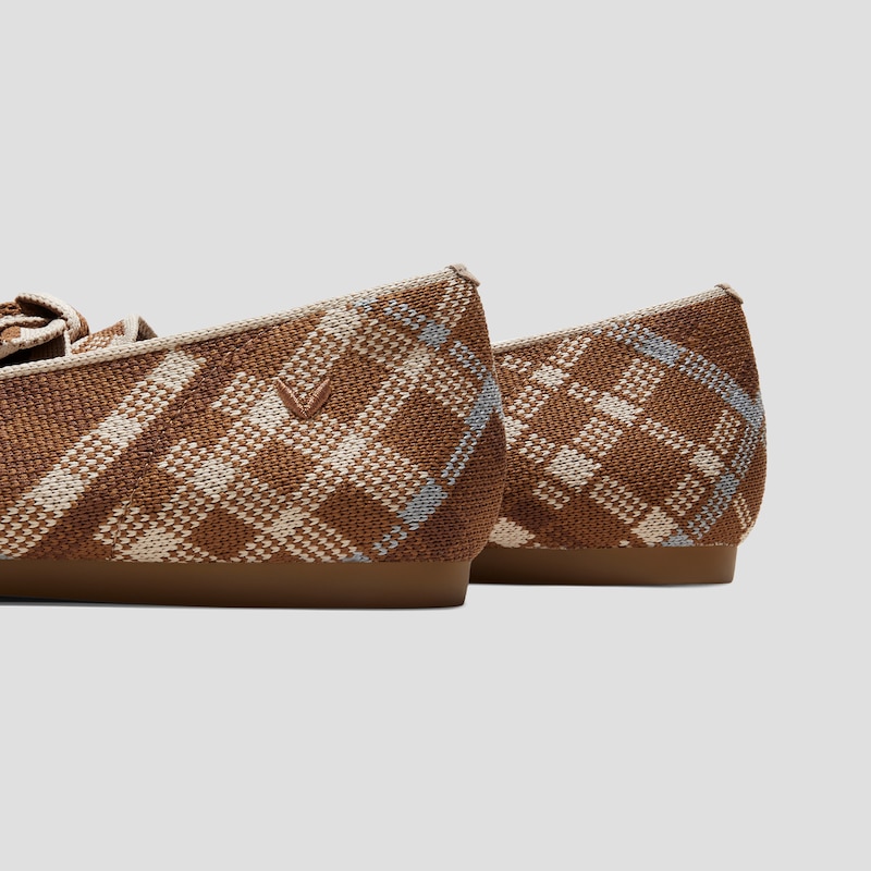 Pointed-Toe Bow Loafers (Michelle 2.0), CARAMEL MOSAIC, EU35 | VIVAIA
