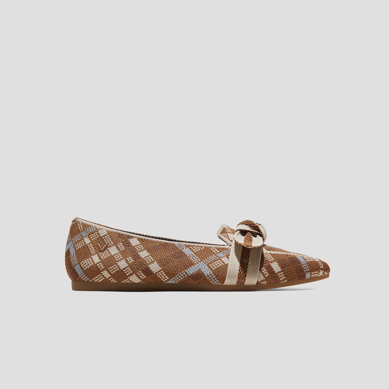 Pointed-Toe Bow Loafers (Michelle 2.0), CARAMEL MOSAIC, EU35 | VIVAIA