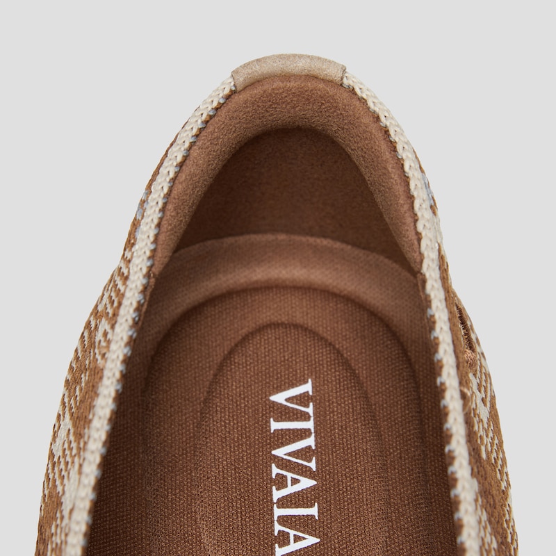 Pointed-Toe Bow Loafers (Michelle 2.0), CARAMEL MOSAIC, EU35 | VIVAIA