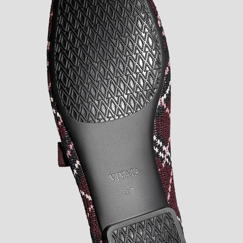 Square-Toe Mary-Jane (Margot Mary-Jane), BORDEAUX LINED PLAID, EU35 | VIVAIA