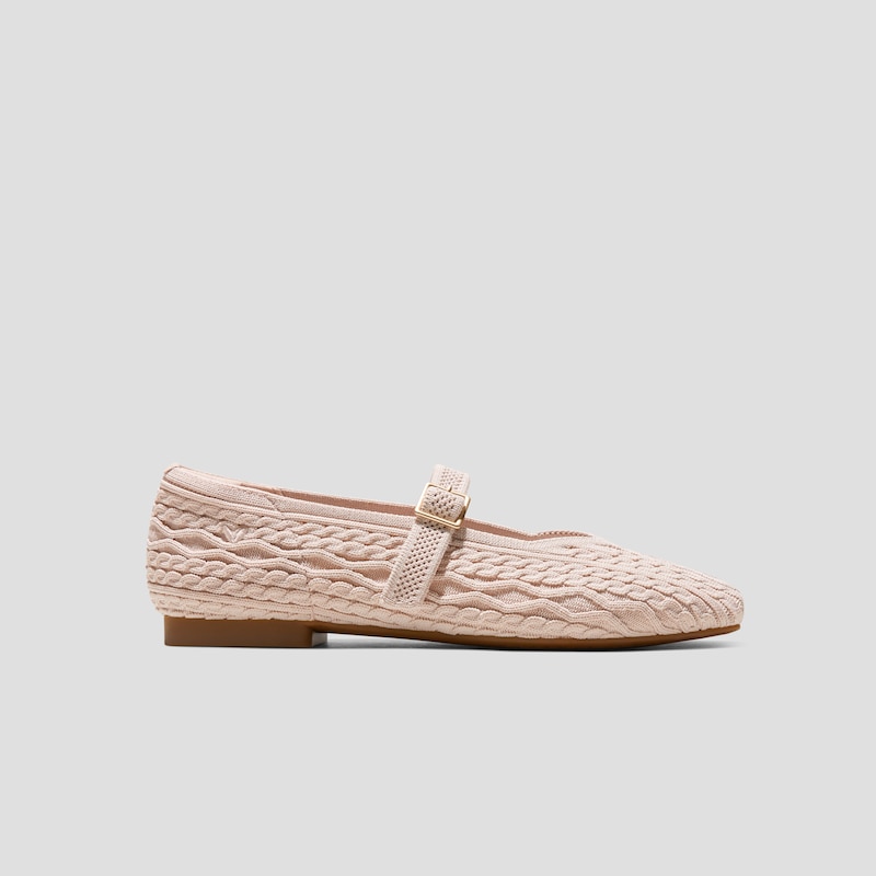 Square-Toe Mary-Jane (Margot Mary-Jane), BALLET BLUSH CABLE KNIT, EU38 | VIVAIA