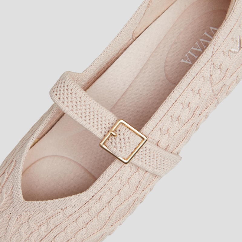 Square-Toe Mary-Jane (Margot Mary-Jane), BALLET BLUSH CABLE KNIT, EU38 | VIVAIA