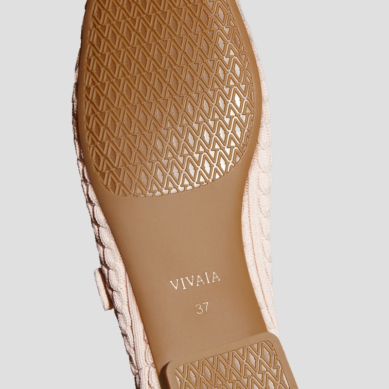Square-Toe Mary-Jane (Margot Mary-Jane), BALLET BLUSH CABLE KNIT, EU38 | VIVAIA