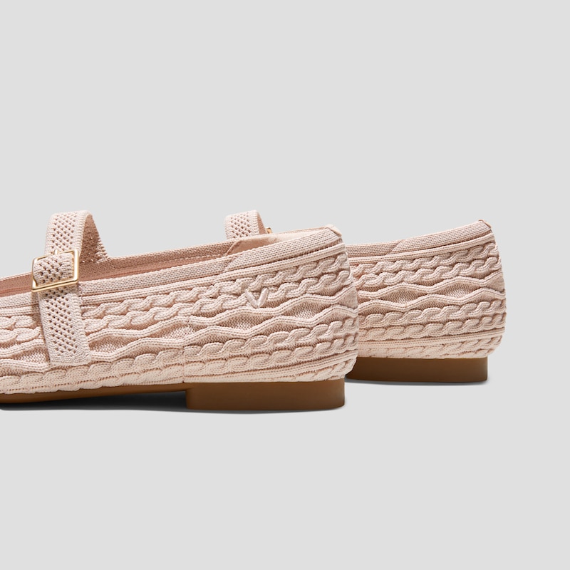 Square-Toe Mary-Jane (Margot Mary-Jane), BALLET BLUSH CABLE KNIT, EU38 | VIVAIA
