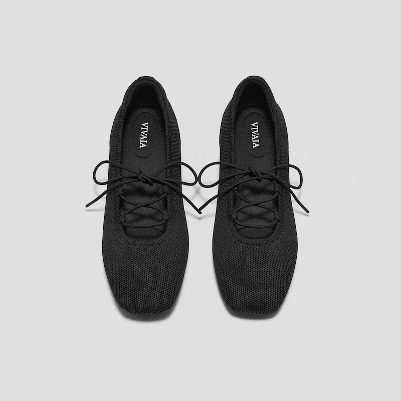 Square-Toe Lace Up Mary-Jane (Miley), Black, EU35 | VIVAIA