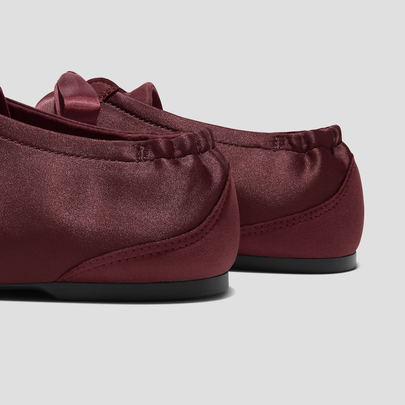 Square-Toe Lace-Up Sneakerina (Cristina), BURGUNDY, EU35 | VIVAIA