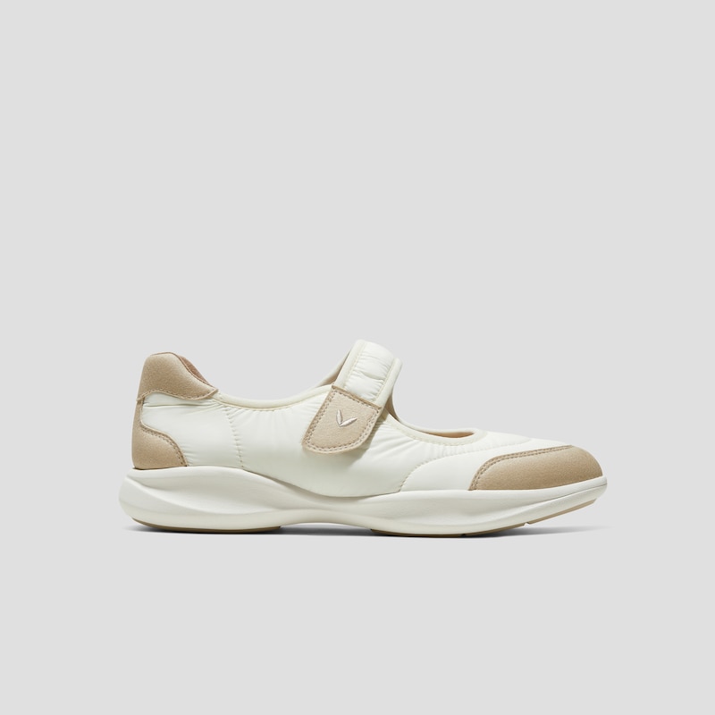 Round-Toe Re-Nylon Mary Jane Sneaker Flats (Ivee), SEASHELL HUMUS WATER RPT, EU35 | VIVAIA