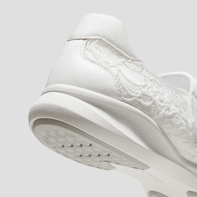 Round-Toe Lace-Up Mary Jane Sneaker Flats (Ivee), WHITE LACE, EU39 | VIVAIA