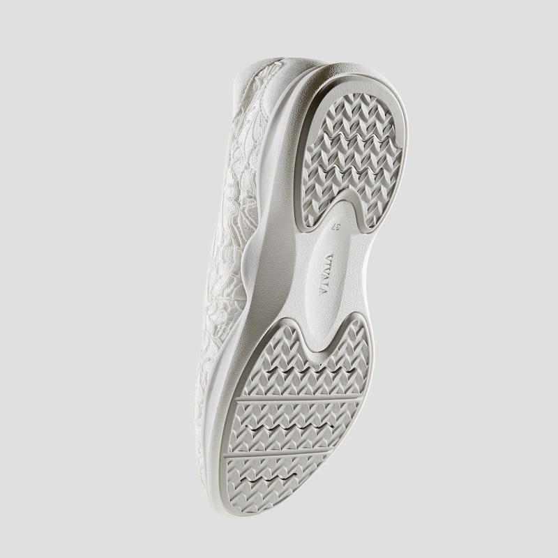 Round-Toe Lace-Up Mary Jane Sneaker Flats (Ivee), WHITE LACE, EU39 | VIVAIA