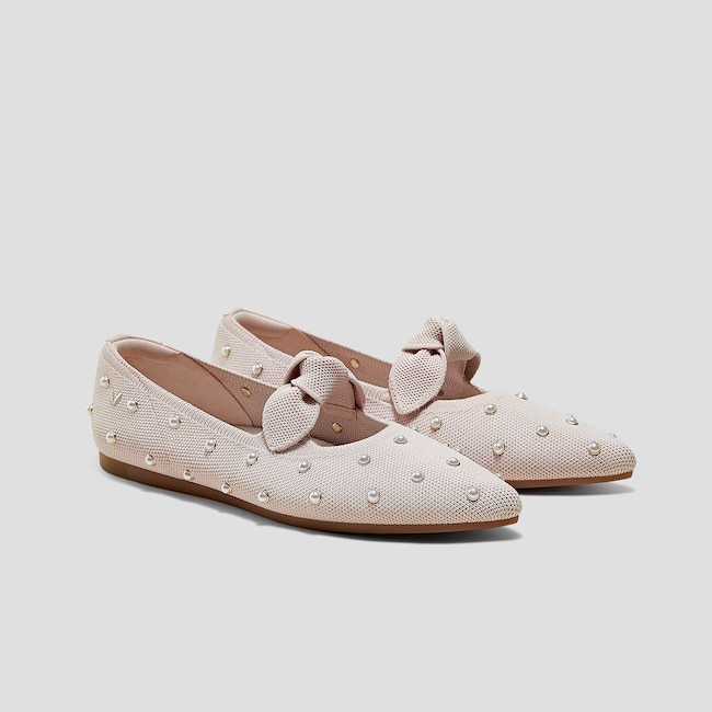 Pointed-Toe Bow Flats (Addriane)