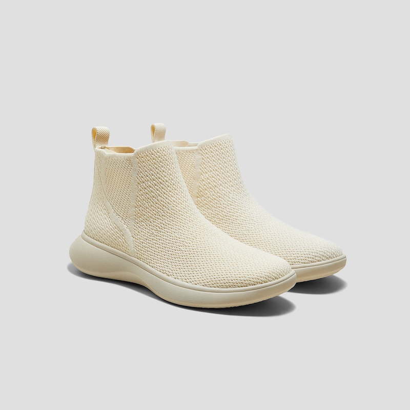 Water-Repellent Sneaker Boot Sliders (Urban Boots), CREAM JAGGED, EU35 | VIVAIA