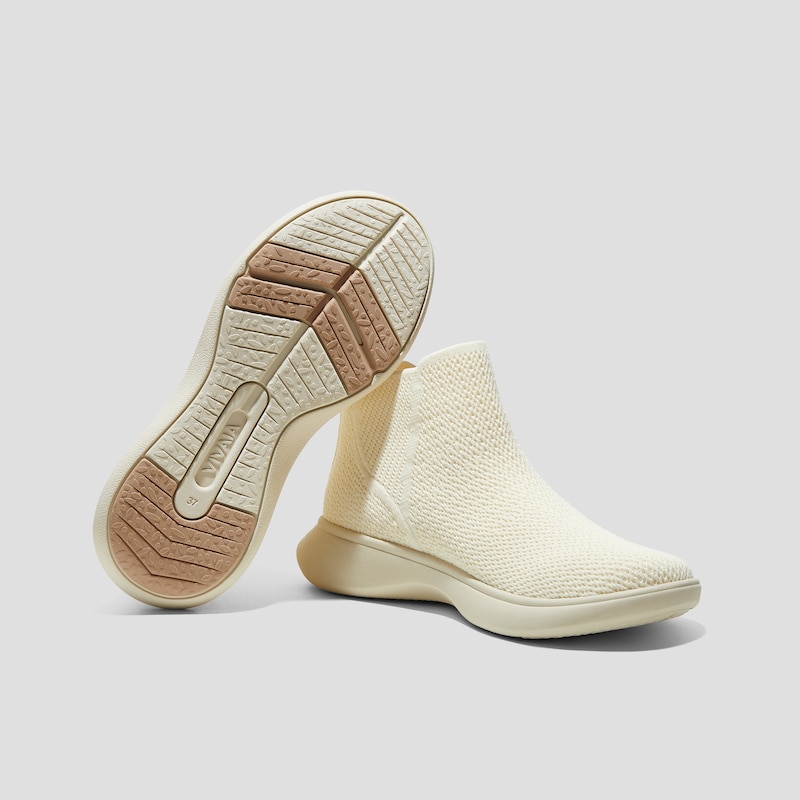 Water-Repellent Sneaker Boot Sliders (Urban Boots), CREAM JAGGED, EU35 | VIVAIA