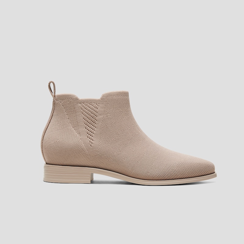 Slip-On Square-Toe Ankle Chelsea Boots (Ryan Slip-On), WARM TAUPE, EU35 | VIVAIA