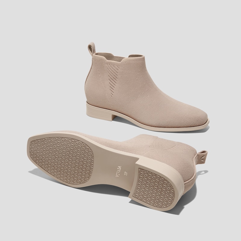 Slip-On Square-Toe Ankle Chelsea Boots (Ryan Slip-On), WARM TAUPE, EU35 | VIVAIA