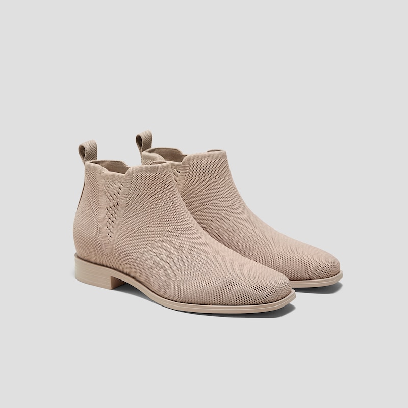 Slip-On Square-Toe Ankle Chelsea Boots (Ryan Slip-On), WARM TAUPE, EU35 | VIVAIA