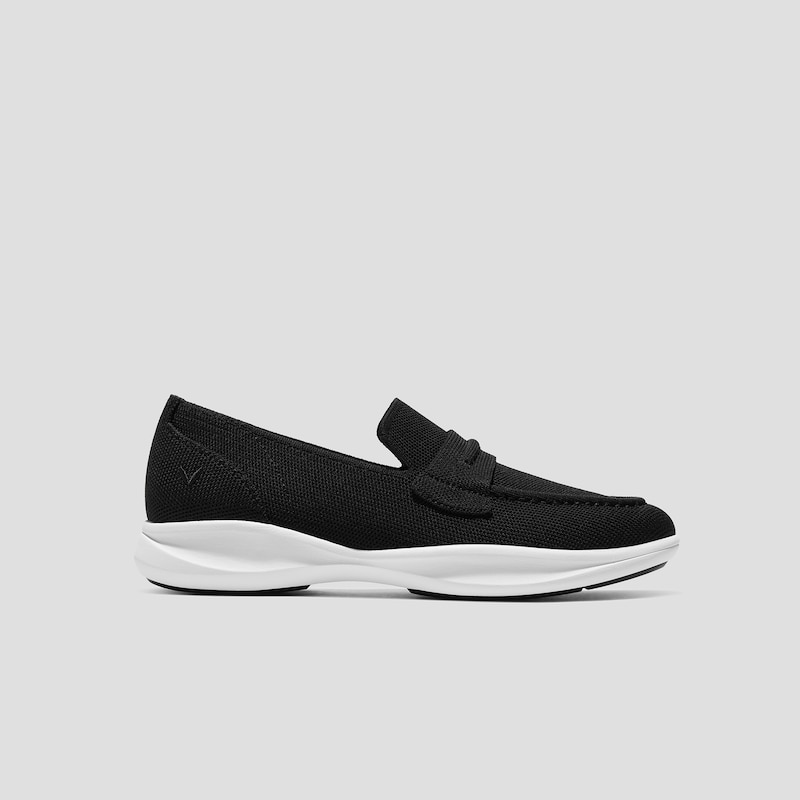 Water-Repellent Round-Toe Sneaker Loafers (Ivana), Black, EU35 | VIVAIA