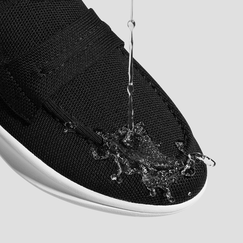 Water-Repellent Round-Toe Sneaker Loafers (Ivana), Black, EU35 | VIVAIA