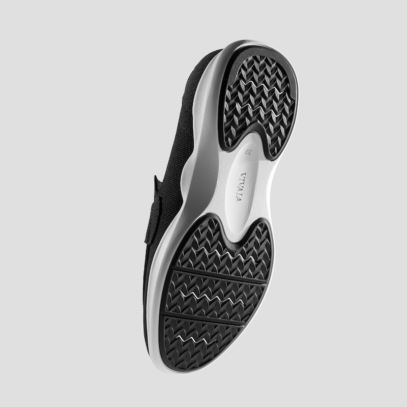 Water-Repellent Round-Toe Sneaker Loafers (Ivana), Black, EU35 | VIVAIA